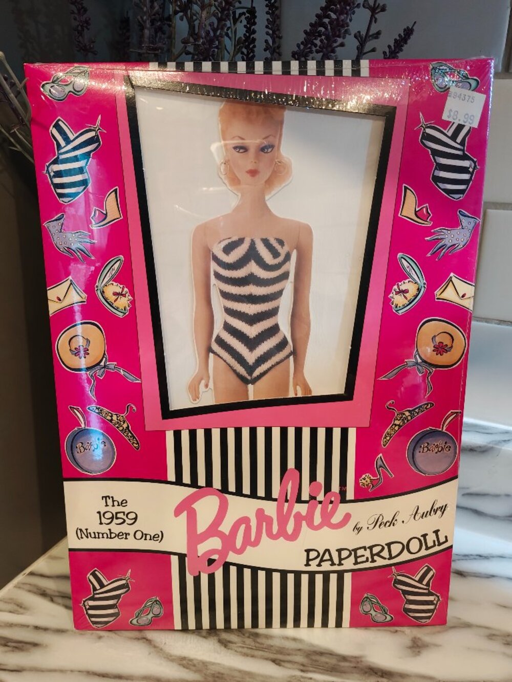 Sealed 1994 The 1959 Number One Barbie Paper Doll Peck Aubry Mattel